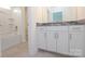 Bathroom with tub and shower combination and a modern vanity at Tbd Boomer Ct # 6, Statesville, NC 28677