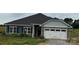 Charming single-story home with blue siding, a stone-accented garage, and a well-manicured lawn at 1030 Gardenia Dr # 2, Mt Ulla, NC 28125