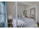 Serene bedroom showcasing a four-poster bed, tranquil decor, and a peaceful atmosphere at 1306 Kings Bottom Dr, Fort Mill, SC 29715