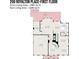 Detailed first floor plan featuring a spacious layout with kitchen, living, and sunroom at 200 Royalton Pl, Huntersville, NC 28078