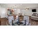 Open-concept kitchen and living room with hardwood floors, perfect for modern living and entertaining at 3119 Auten Ave, Charlotte, NC 28269