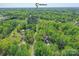Aerial view of a neighborhood with houses nestled among lush trees, offering a serene and private setting at 3232 Kale Ln, Matthews, NC 28105