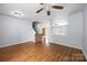 Spacious living area with hardwood floors, stylish staircase, and an open layout at 4219 Shasta Cir, Clover, SC 29710