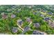 Community aerial view, showcasing the neighborhood's lush trees, landscape, and well-placed homes at 7600 Brookmont Ln, Waxhaw, NC 28173