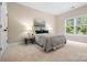 Cozy bedroom features neutral walls, plush carpet, and a bright window view at 7600 Brookmont Ln, Waxhaw, NC 28173