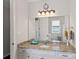 Bathroom featuring vanity with granite counters and a large mirror at 10423 Drake Hill Dr, Huntersville, NC 28078