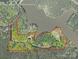 Aerial view of property with property lines, featuring home, pool, trees, and lake frontage at 1308 Twin Oaks Dr, Chester, SC 29706