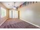 Spacious bedroom with a vaulted ceiling, brown carpet, and pennant decor at 1308 Twin Oaks Dr, Chester, SC 29706
