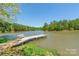 Lake view of a long dock with bench seating at 1308 Twin Oaks Dr, Chester, SC 29706