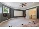 Home theater room featuring a large screen and a popcorn machine at 133 Crooked Branch Way, Troutman, NC 28166