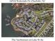 Stunning aerial view of The Yachtsman on Lake Wylie, showcasing waterfront homes, a pool, tennis courts, and boat docks at 14522 Waterside Dr, Charlotte, NC 28278