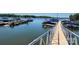 Beautiful waterfront docks with multiple boat slips and stunning lake views at 14522 Waterside Dr, Charlotte, NC 28278