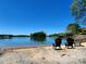 Picturesque waterfront view with sandy beach and comfortable chairs perfect for relaxation at 14522 Waterside Dr, Charlotte, NC 28278