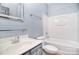 Cozy bathroom with a tub/shower, sink with stylish vanity, and a mirrored wall cabinet at 1811 Robbins Meadows Dr, Waxhaw, NC 28173