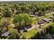 Aerial view of the neighborhood showcasing the homes, mature trees, and community layout at 1860 Rosemont St, Salisbury, NC 28144