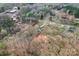 Aerial view of the property showing the surrounding trees, neighboring homes, and the street at 1870 Beth Haven Church Rd, Denver, NC 28037