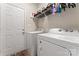 Laundry room with new appliances and organized storage at 1870 Beth Haven Church Rd, Denver, NC 28037