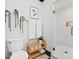 Modern bathroom with a glass shower, subway tile, and stylish neutral colored fixtures at 1927 S Wendover Rd, Charlotte, NC 28211