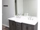 Bathroom with double sinks, vanity, and a large mirror at 2055 Cauble Rd, Salisbury, NC 28144