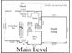 Main level floor plan with kitchen, living room, dining room, and a two-car garage at 210 35Th Ne Ave, Hickory, NC 28601