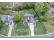 Aerial view of home showcasing the well-manicured lawn and landscaping at 2104 Planters Knoll Dr, Monroe, NC 28110