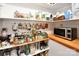 Well-organized pantry with stocked shelves, offering practical storage solutions and microwave at 2121 Arnold Dr, Charlotte, NC 28205