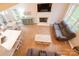 Aerial view of the bright living room, featuring lots of natural light at 260 Ingonish Dr, Gastonia, NC 28056