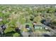 Aerial shot of the property, showing approximate lot lines, roof, yard, and surrounding neighborhood at 261 8Th Avenue Se Dr, Hickory, NC 28602