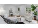 Bright living room with neutral decor, showing stylish furniture, wood-look flooring, and natural light at 261 8Th Avenue Se Dr, Hickory, NC 28602