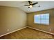 Bedroom featuring neutral walls, carpet, and a ceiling fan at 3129 Brockhampton Ct, Charlotte, NC 28269
