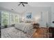Inviting bedroom with vaulted ceilings, large windows, and hardwood flooring at 3131 Arborhill Rd, Charlotte, NC 28270