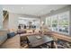 Bright living room with a comfortable seating area, large windows, and open floor plan to the kitchen at 3131 Arborhill Rd, Charlotte, NC 28270