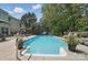 Backyard pool featuring concrete decking, inground pool, and a basketball hoop at 3131 Arborhill Rd, Charlotte, NC 28270