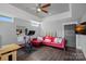 Bonus room features luxury vinyl plank floors and a full mirror for workouts at 4109 Arbor Spring Ct, Belmont, NC 28012
