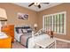 This bedroom has a window with wooden blinds and neutral walls at 503 Kinsey Creek Ct, Rock Hill, SC 29730