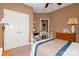 This bedroom features a double door closet and neutral toned walls at 503 Kinsey Creek Ct, Rock Hill, SC 29730