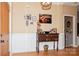 Entryway with hardwood floors, decorative table, and a stylish chandelier at 503 Kinsey Creek Ct, Rock Hill, SC 29730