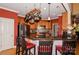 Eat-in kitchen with dark countertops, light cabinets, and stainless steel appliances at 503 Kinsey Creek Ct, Rock Hill, SC 29730