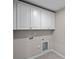 Laundry room featuring sleek white cabinetry and utility connections for easy appliance hookups at 708 Brookmeade Dr, Waxhaw, NC 28173