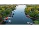 Beautiful aerial view of the community featuring water access and boat docks at 8271 Camelia Ln, Denver, NC 28037