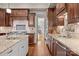 Spacious kitchen with granite countertops and stainless steel sink and fixtures at 914 Elizabeth Ln, Matthews, NC 28105