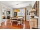 Dining area with view into living room at 10210 Roosevelt Dr, Huntersville, NC 28078