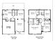 Detailed floor plan showcasing the layout of a two-story home with labeled rooms and dimensions at 1347 Mifflin Ln, Dallas, NC 28034