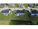 Aerial view of homes in a suburban neighborhood featuring well-manicured lawns and a fence at 15 Wright St, Rock Hill, SC 29730
