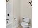 Clean, white bathroom with shower/tub, and toilet at 15210 Pavilion Valley Cir, Huntersville, NC 28078