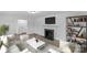 Spacious living room with hardwood floors, fireplace, and plenty of room to relax at 1601 Gambia St, Charlotte, NC 28208