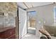 The entryway features an open door that leads to an outdoor deck area at 189 Woodwinds Dr, Mooresville, NC 28115