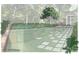 Rendering of backyard featuring grill and brick retaining wall with professionally landscaped outdoor area at 3301 Mcpherson St, Waxhaw, NC 28173