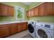Well-equipped laundry room with modern washer and dryer and ample cabinet space at 3301 Mcpherson St, Waxhaw, NC 28173