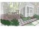 Rendering of outdoor entertaining area with patio, outdoor kitchen and screened in porch at 3301 Mcpherson St, Waxhaw, NC 28173